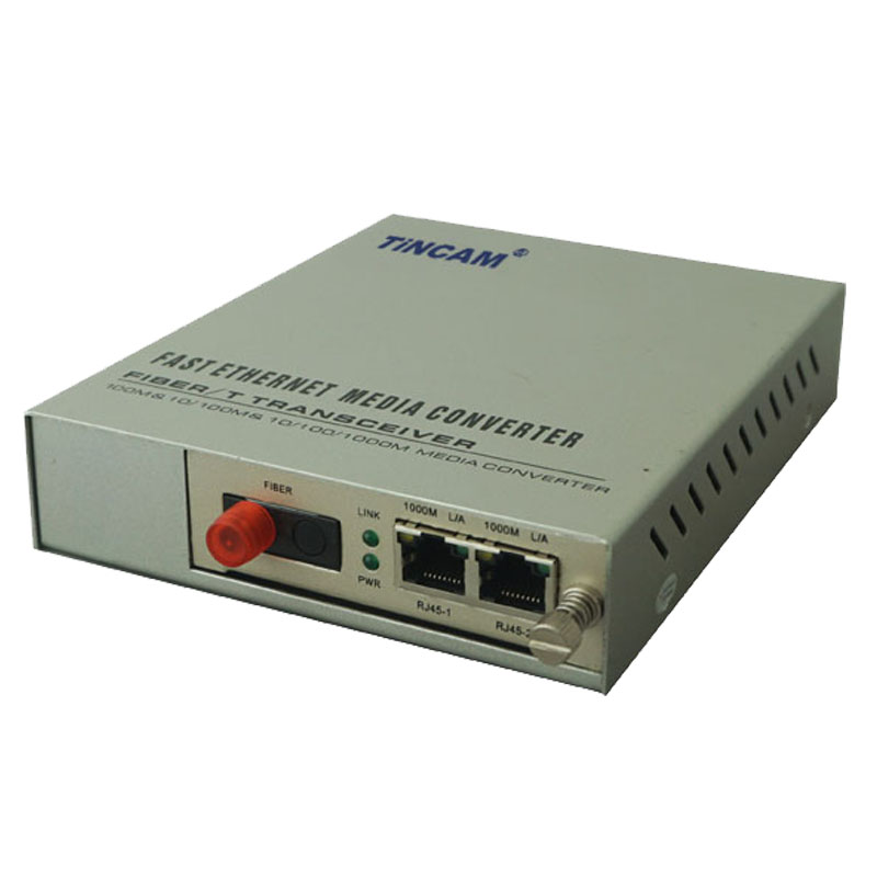 10/100/1000M single mode single fiber 1 fiber port & 2 RJ45 ports fiber switch（Plug-in Card）