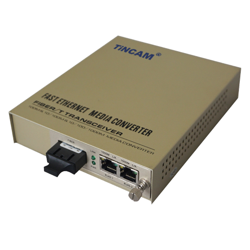 10/100/1000M single mode dual fiber 1 fiber port & 2 RJ45 ports fiber switch（Plug-in Card）