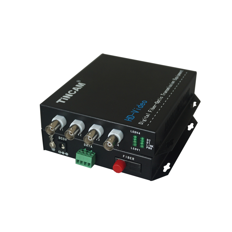 4-Channel Video & 1-Channel reverse RS485 Data   HD - Video Optical Transceiver