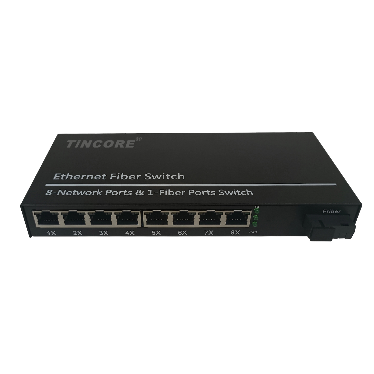 10/100/1000M single mode single fiber 1 optical port+8*10/100M RJ45 ports fiber switch