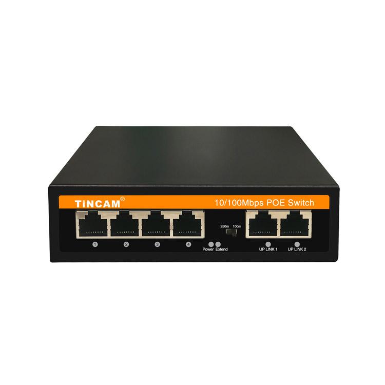 10/100M 4* PoE Ports+2*Uplink  Port  POE Switch  Internal Power Supply