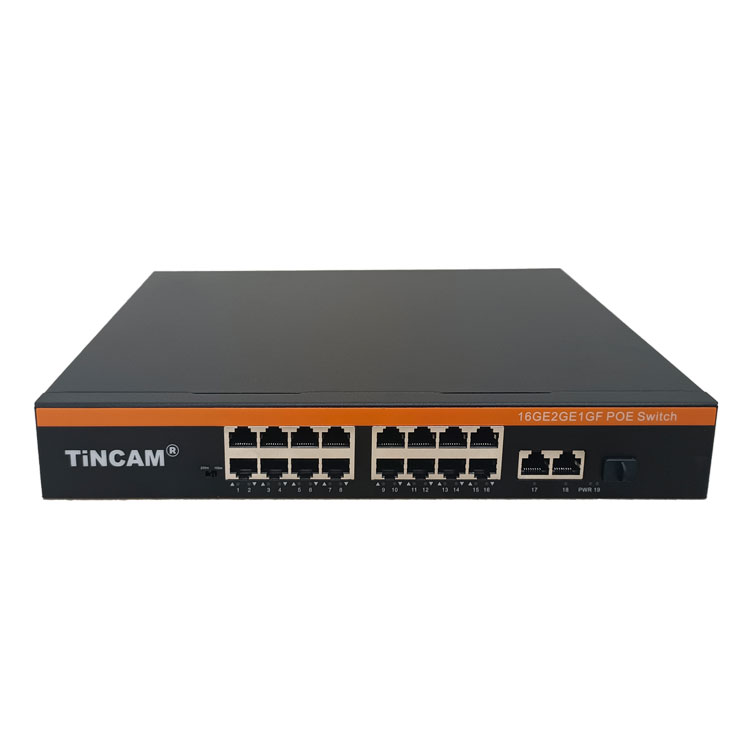 1000M 16 PoE Ports+2*Uplink+1*SFP desktop  POE Switch